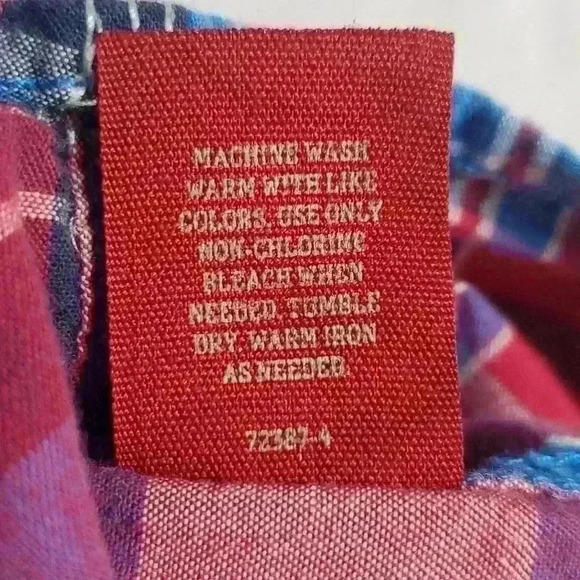 Vintage Y2K Arizona Jean Company Plaid Western Snap Front Short Sleeve Shirt XXL - Picture 12 of 12